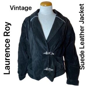 🌷Laurence Roy🌷 Vintage Black  Suede Leather Jacket